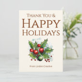 Client Holiday Greeting Card | Add Your Logo シーズンカード (スタンド正面)