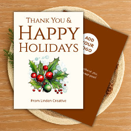 Client Holiday Greeting Card | Add Your Logo シーズンカード