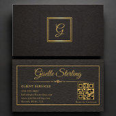 Client Services Monogrammed QR Code 名刺