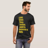 Cliff-Clair-Theo-Denise-Condra-VanessaとRudy Tシャツ (正面フル)