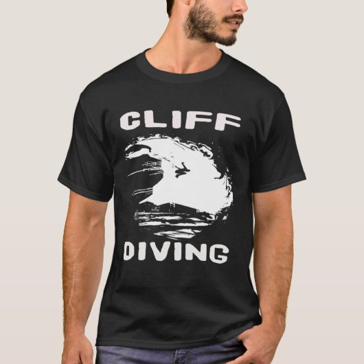 cliff diving Sunset or Cliff Jumping or High Divin Tシャツ (正面)