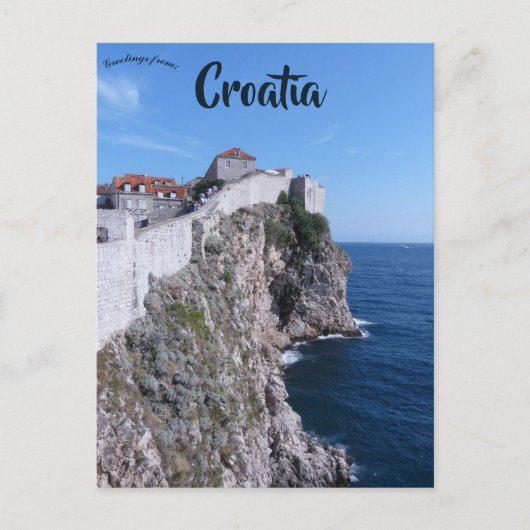 Cliff in Dubrovnik Croatia ポストカード (正面)
