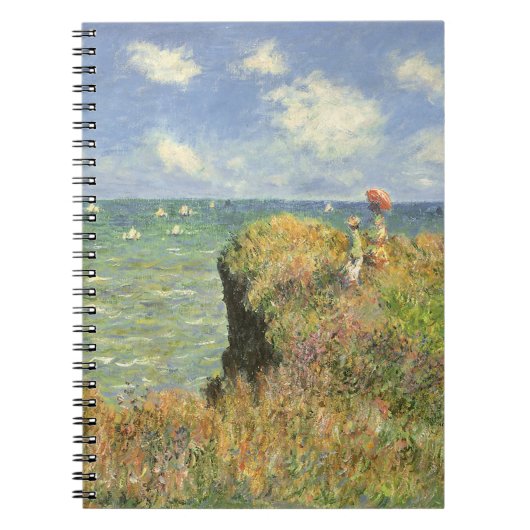 Cliff Walk at Pourville by Claude Monet ノートブック (正面)