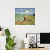 Cliff Walk at Pourville by Claude Monet ポスター (ホームオフィス)