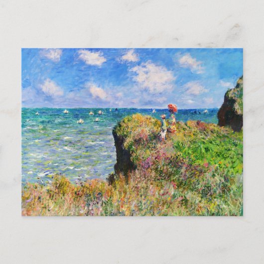 Cliff Walk at Pourville by Claude Monet ポストカード (正面)