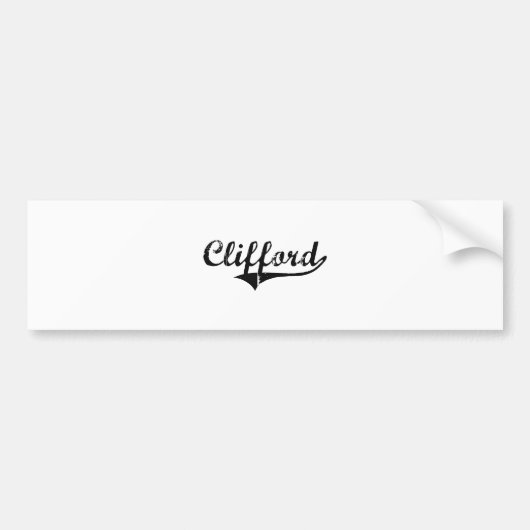 Cliffordのクラシックなスタイルの名前 バンパーステッカー (正面)