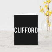 Clifford - Cool New Funny Name Fan Gift Tee  カード (黄色い花)
