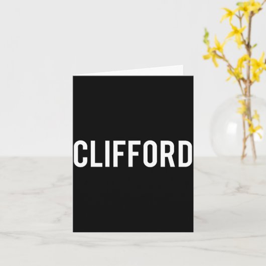 Clifford - Cool New Funny Name Fan Gift Tee  カード (黄色い花)