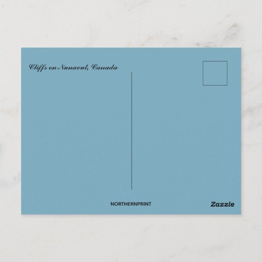 Cliffs in Nunavut Canada ポストカード (裏面)
