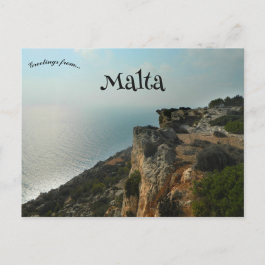 Cliffs of Dingli Malta ポストカード (正面)