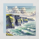 Cliffs of Moher, Ireland & Quote ノートカード (正面/裏面)