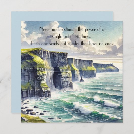 Cliffs of Moher, Ireland & Quote ノートカード (正面/裏面)