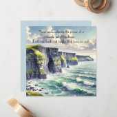 Cliffs of Moher, Ireland & Quote ノートカード (正面/裏面インサイチュ)