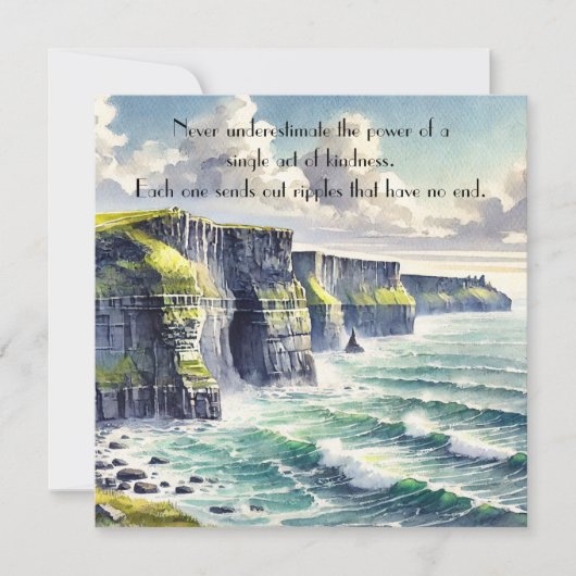 Cliffs of Moher, Ireland & Quote ノートカード (正面)