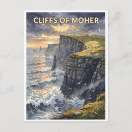 Cliffs of Moher Ireland Vintage ポストカード