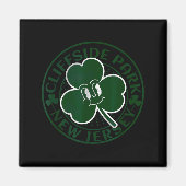 Cliffside Park New Jersey Irish Shamrock Nj Retro  マグネット (正面)
