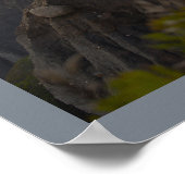 Cliffside Sunset Waterscape Photo Poster ポスター (角)