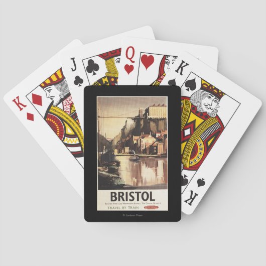 Cliftonの吊り橋およびボート トランプ (裏面)