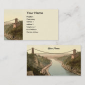 Cliftonの吊り橋II、ブリストル、イギリス 名刺 (正面/裏面)