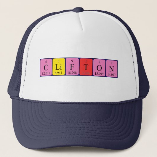 Clifton定期テーブル名hat キャップ (正面)