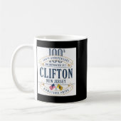 Clifton New Jersey 100th Anniv White _1  コーヒーマグカップ (左)