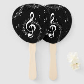 Climactic G Clef Music Black ハンドファン (正面&裏面)