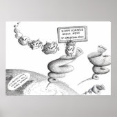 Climate Change Cartoon ポスター (正面)