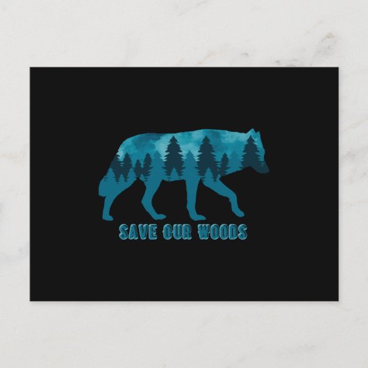 Climate Change Environmental Protection Wolf ポストカード (正面)