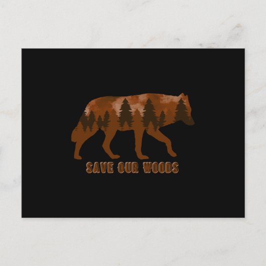 Climate Change Environmental Protection Wolf ポストカード (正面)