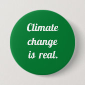 Climate Change: Green Button 缶バッジ (正面)