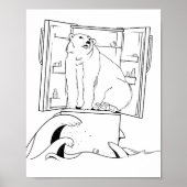 Climate Change Polar Bear ポスター (正面)
