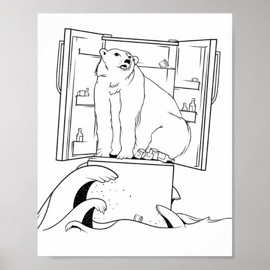 Climate Change Polar Bear ポスター (正面)