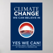 Climate Change - Yes We Can Obama Parody Poster ポスター (正面)