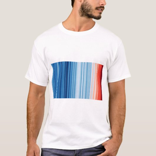 Climate Crisis Warming stripes Tシャツ (正面)