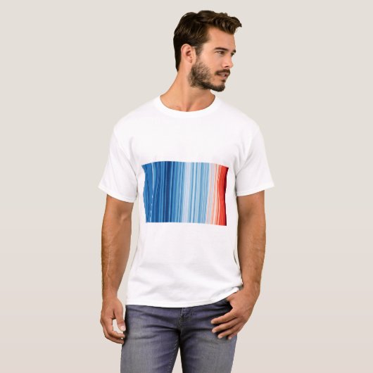 Climate Crisis Warming stripes Tシャツ (正面フル)