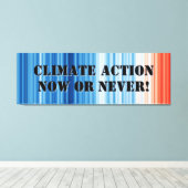 Climate Emergency Panoramic Canvas - Extra Wide キャンバスプリント (インサイチュ (ウッドフロア))
