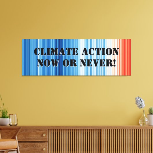 Climate Emergency Panoramic Canvas - Extra Wide キャンバスプリント (インサイチュ (リビング))