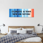 Climate Emergency Panoramic Canvas - Extra Wide キャンバスプリント (インサイチュ (寝室))