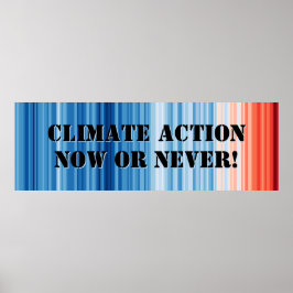 Climate Emergency Stripes Poster Science Wall Art ポスター
