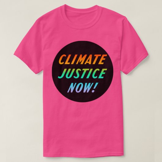 Climate Justice今1 Tシャツ (デザイン正面)