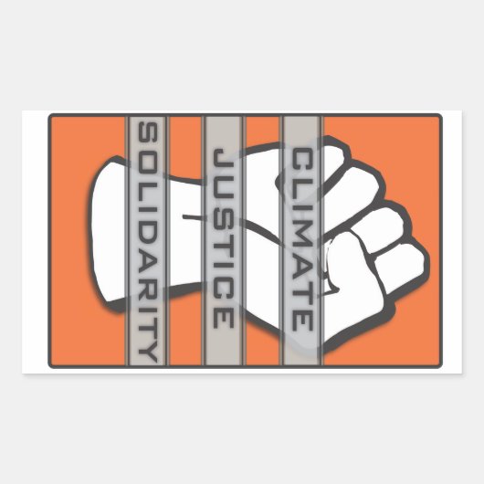 Climate Justice連帯ステッカー 長方形シール (正面)