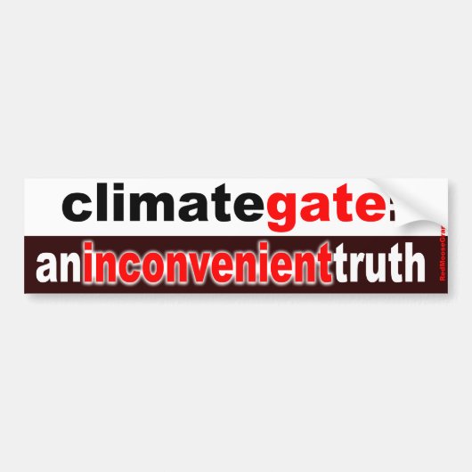climategate: 不便な真実 バンパーステッカー (正面)