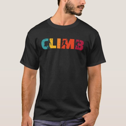 Climb Climber Sport Climbing Bouldering Tシャツ (正面)