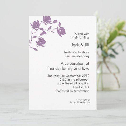 Climb High (紫) 5x7 招待状 (スタンド正面)