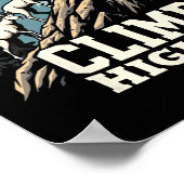 Climb Higher Mountain Goat Adventure Motivational ポスター (角)