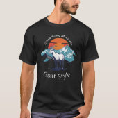 climb mountain goat theme shirt design tシャツ (正面)