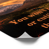 Climb That Mountain Landscape Inspirational Quote ポスター (角)