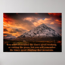 Climb That Mountain Landscape Inspirational Quote