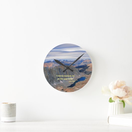 Climb the Mountains ラウンド壁時計 (ホーム)