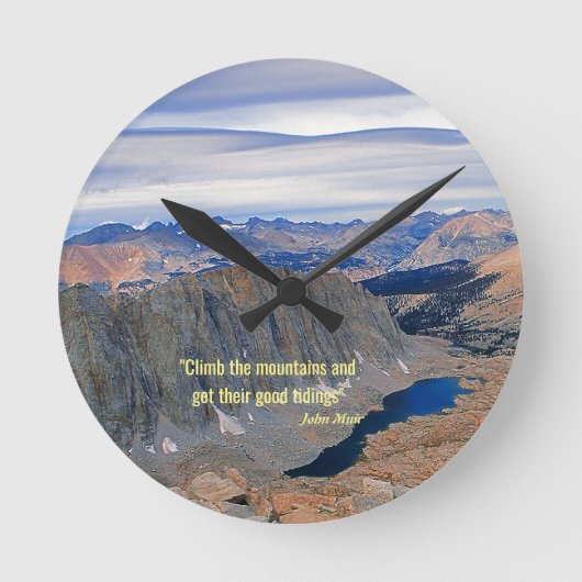 Climb the Mountains ラウンド壁時計 (正面)